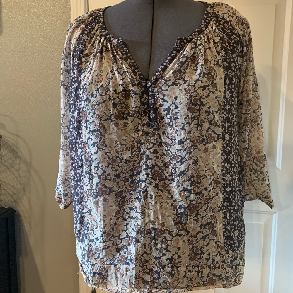 3/4 length sleeve blouse